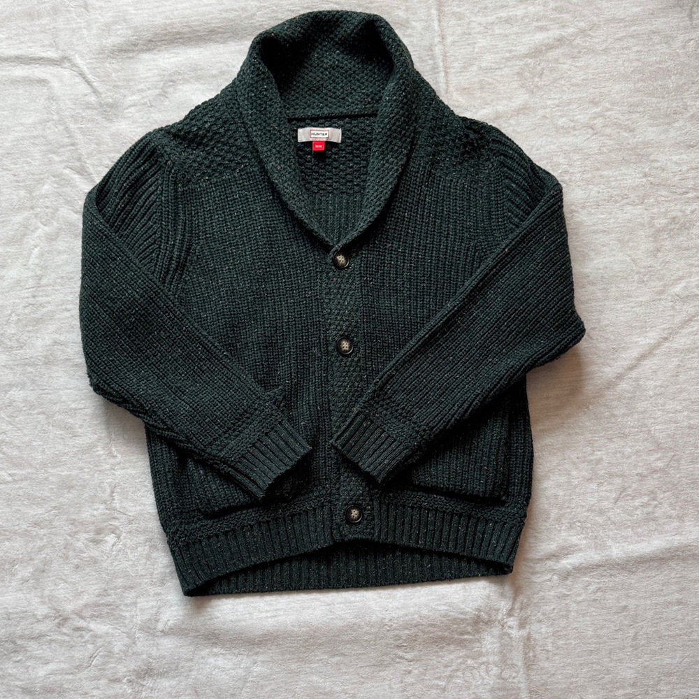 Hunter Forest Green Knit Cardigan - Picture 2 of 5